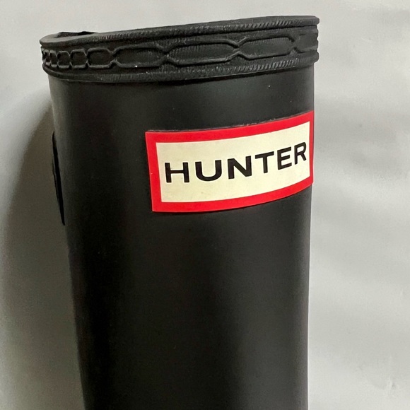 Hunter Women’s Original Tall Black Adjustable Rubber Rain Boots Size 7 - Picture 10 of 14